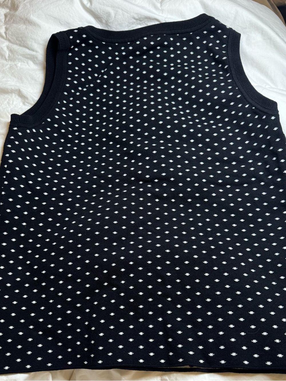 Grace Dane Lewis Black and White Polka Dot Knit Tank Top - Picture 4 of 4